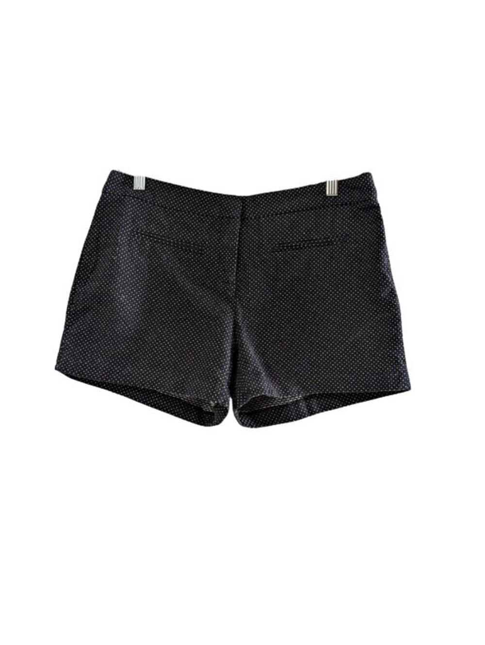 ABS Platinum Women's Polka Dot Shorts, Black White, Size 8, Zipper, Pockets